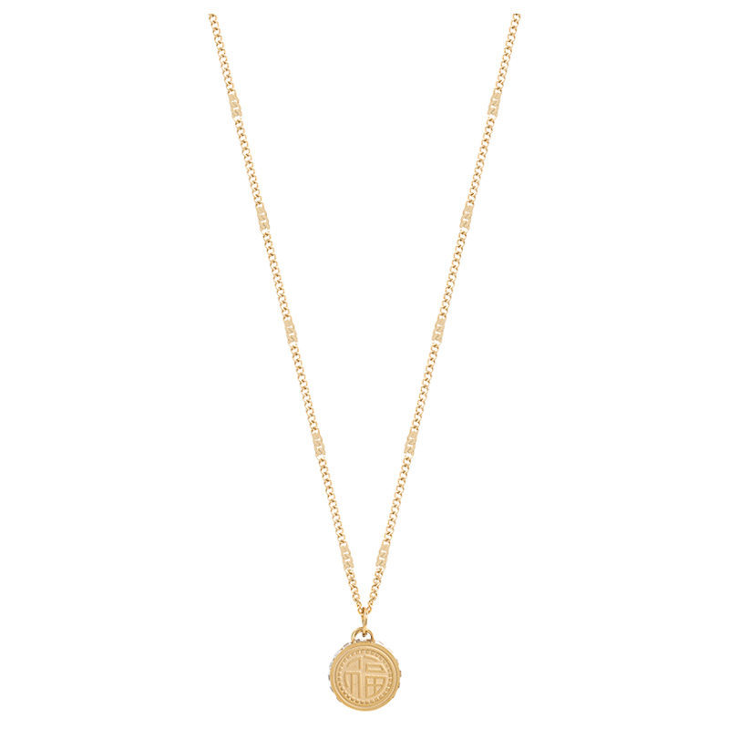 An orpheus pendant.-14-karat gold