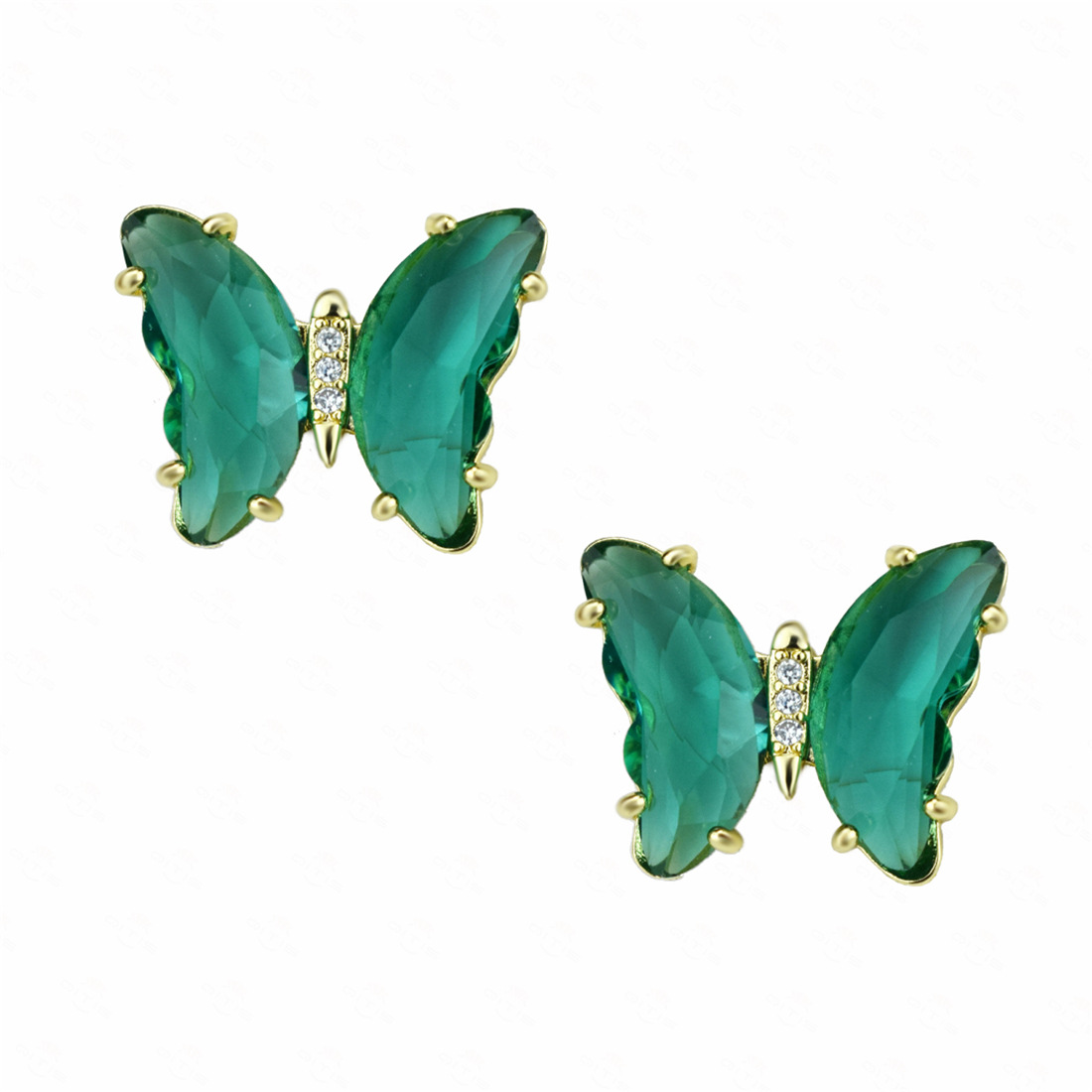 malachite green earring