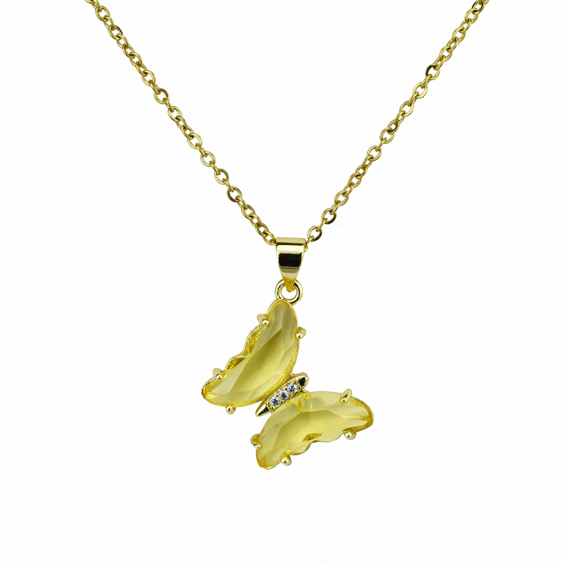 light yellow necklace