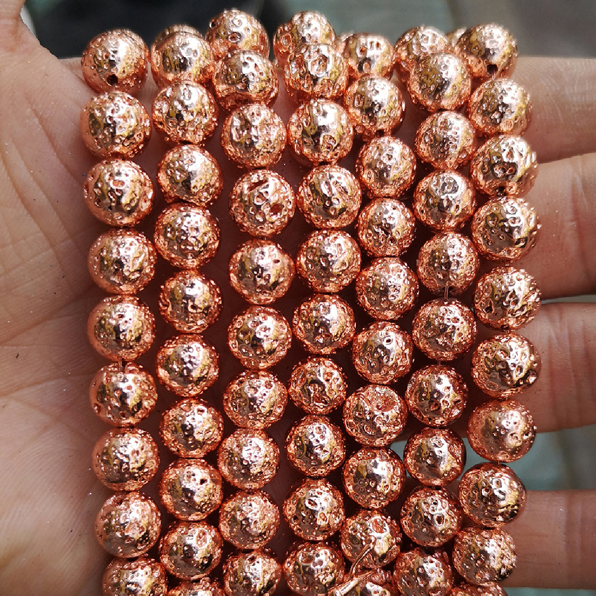 rose gold color plated 6mm 63 pcs