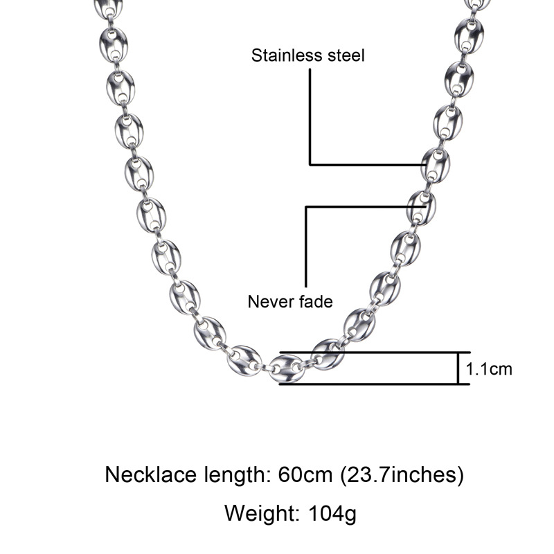 Necklace steel color
