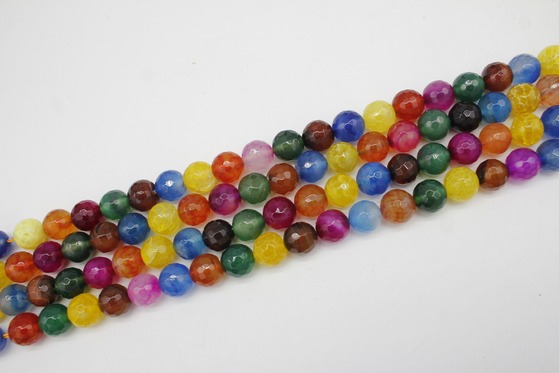 multi-colored, beads, 10mm