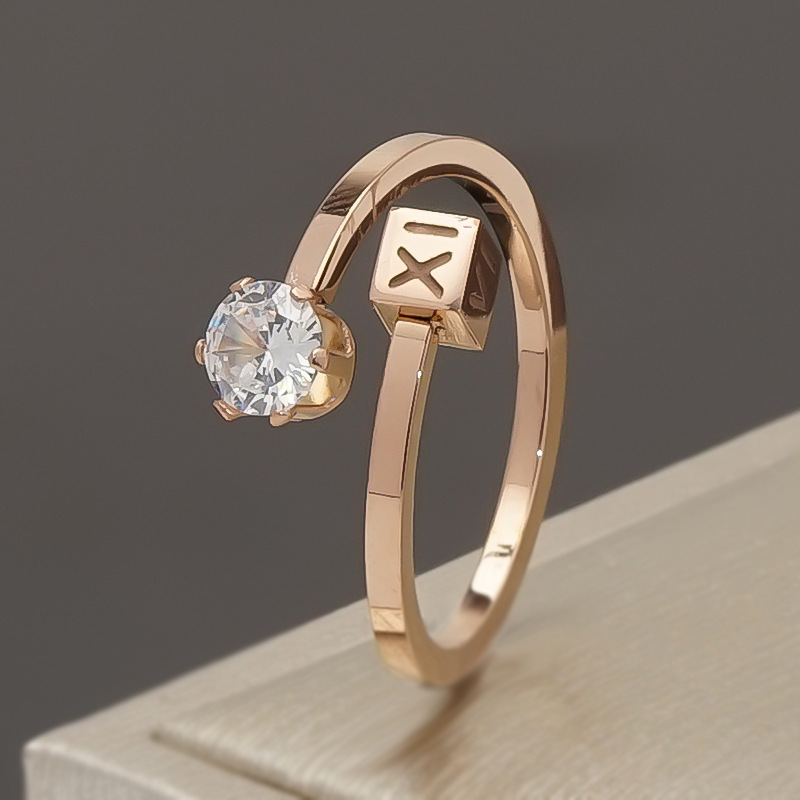 Roman numeral opening ring, American Code 9
