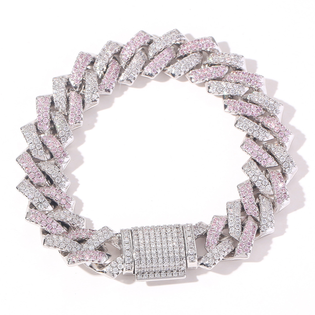 Zircon 8inch silver and pink