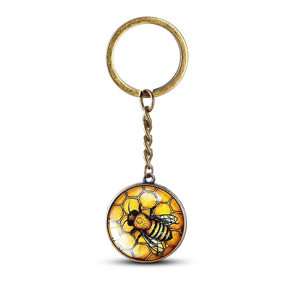 Bronze chain key ring P1126
