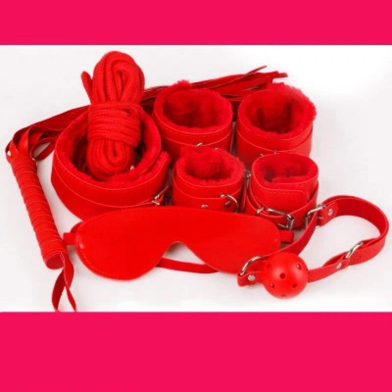 Seven-piece set [red] 5 meters rope