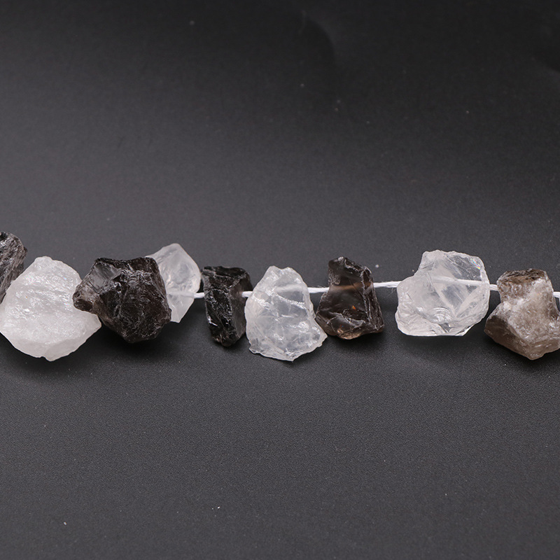  Clear Quartz and Smoky Quartz