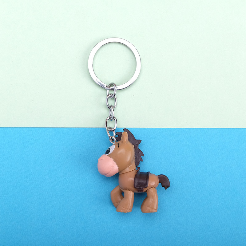 Red heart horse key ring