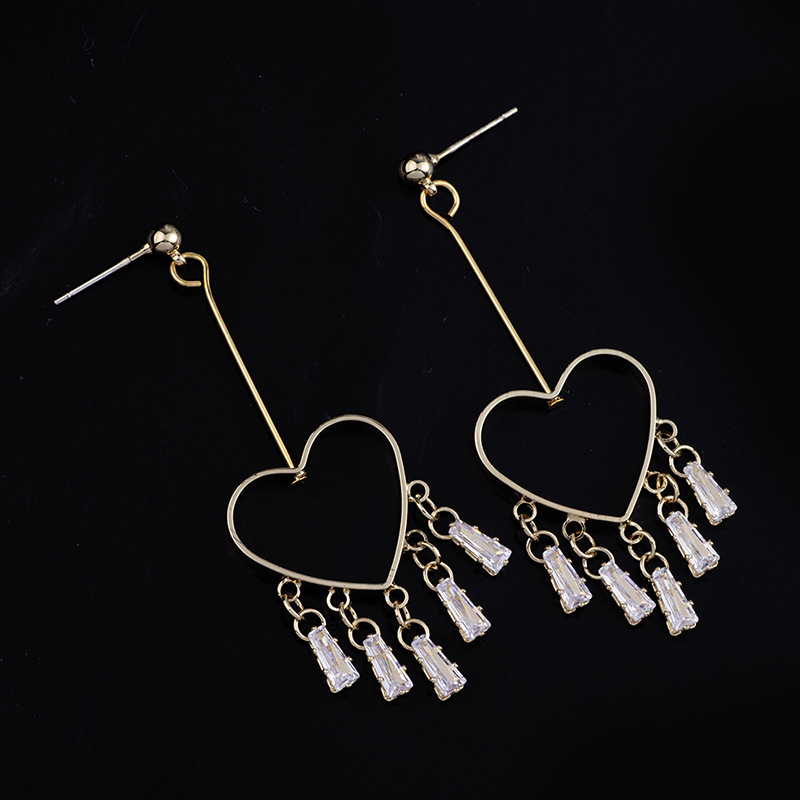 Drop earring with ear stud