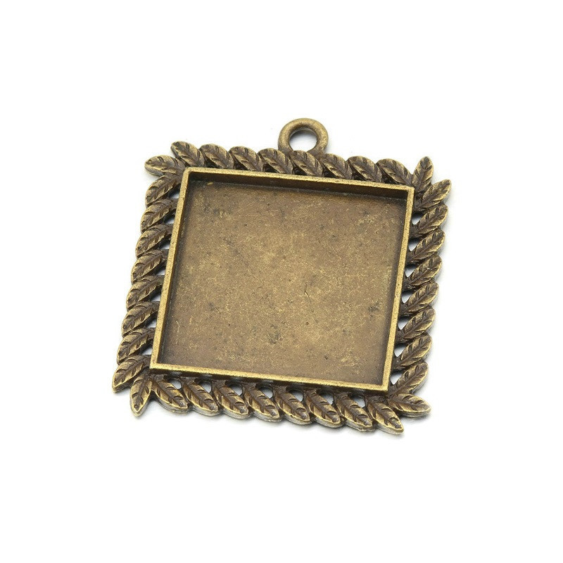 2 antique brass color plated