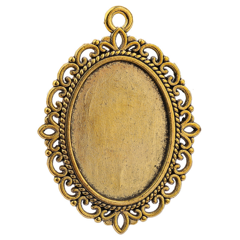 5 antique gold color plated