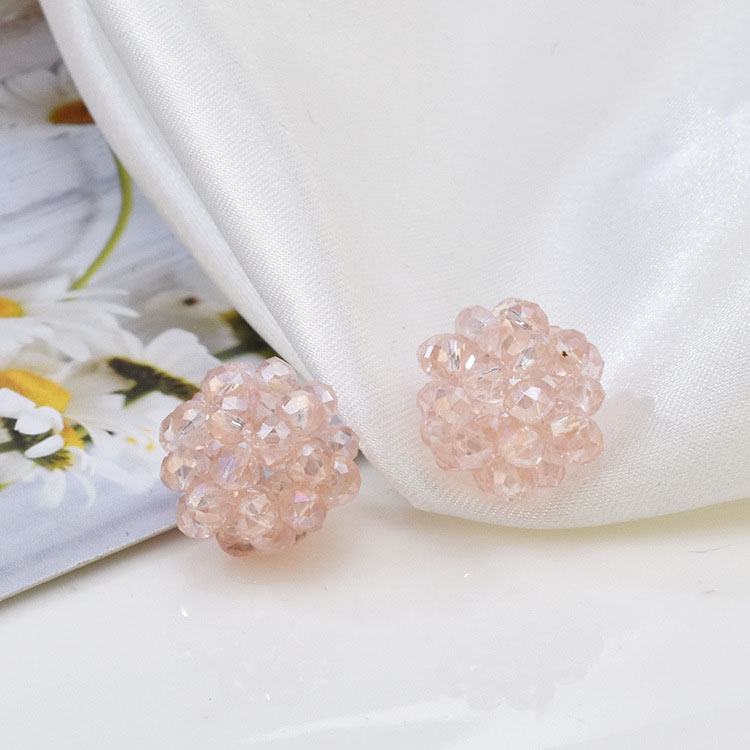 4 Glass crystal pink,15mm