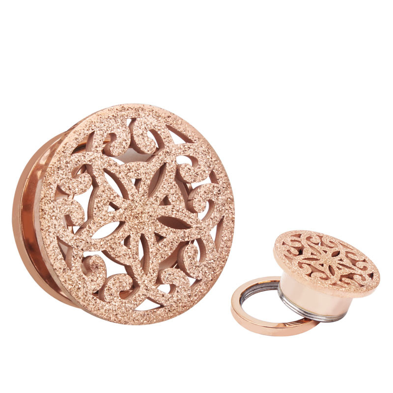 rose gold color plated,6mm