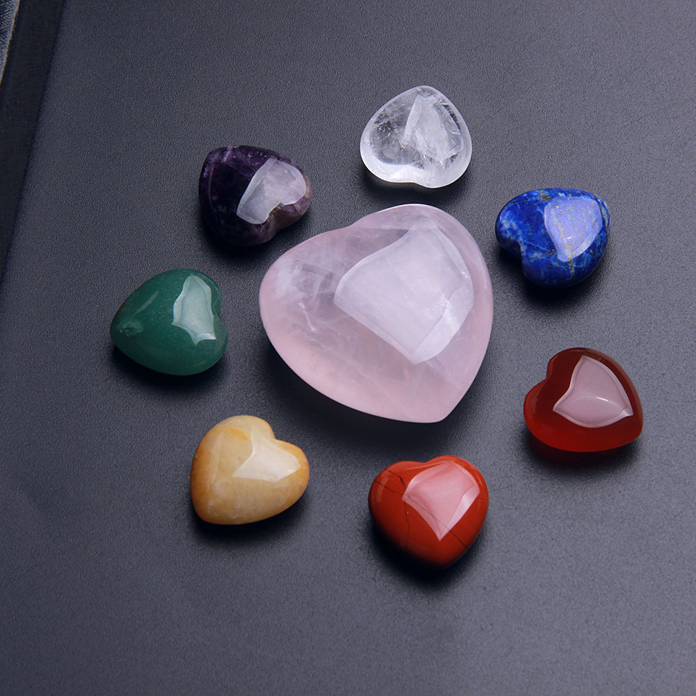 7 small hearts   powder crystal big hearts set