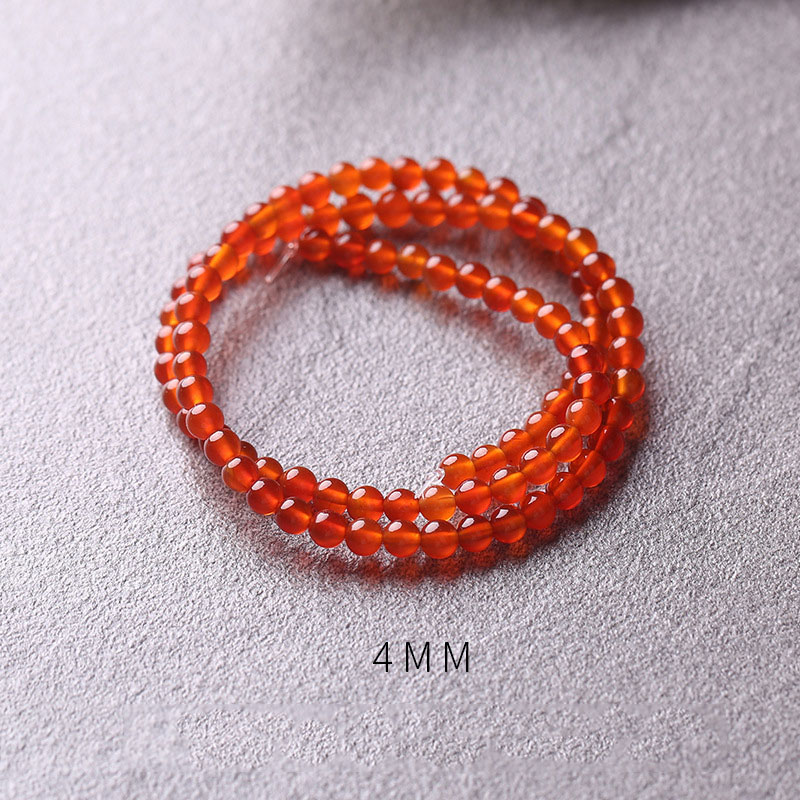 1:Red agate: 4mm/about 93 pieces/string