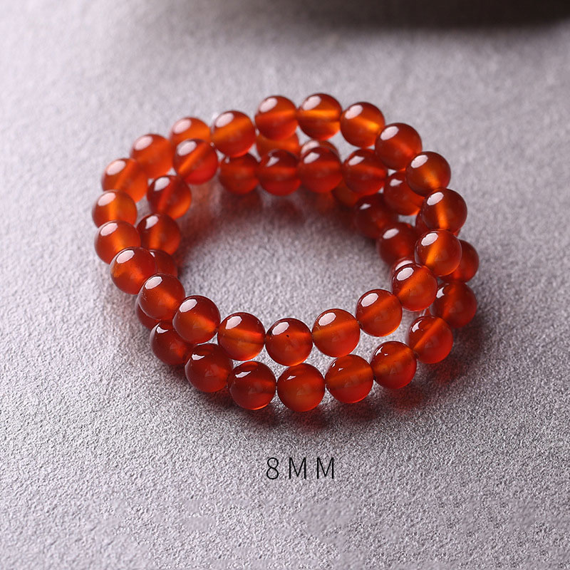 Red agate: 8mm/about 48 pieces/string