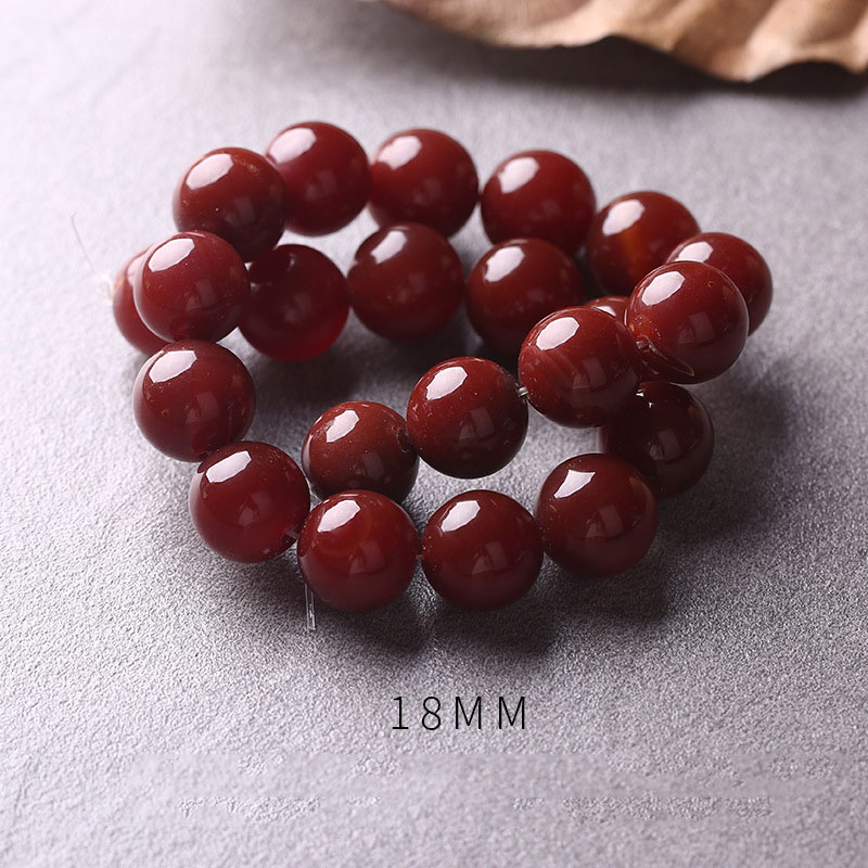 Red agate: 18mm/about 22 pieces/string