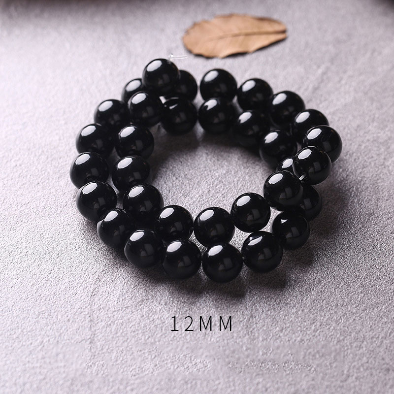 Black agate: 12mm/about 32 pieces/string