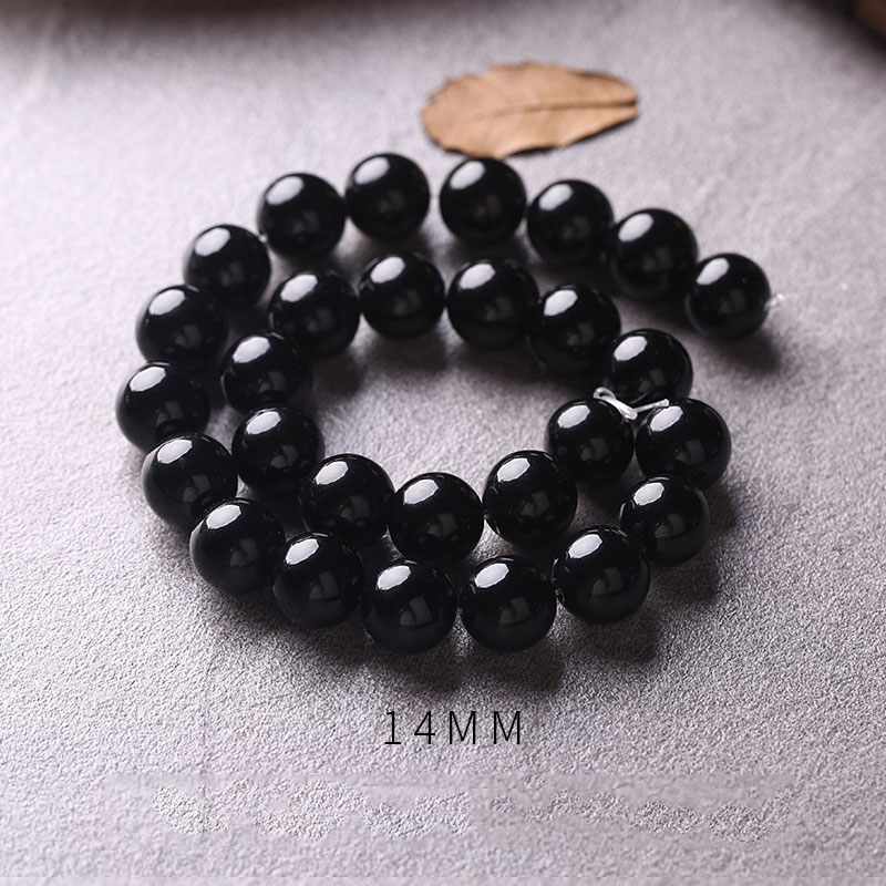 Black agate: 14mm/about 28 pieces/string