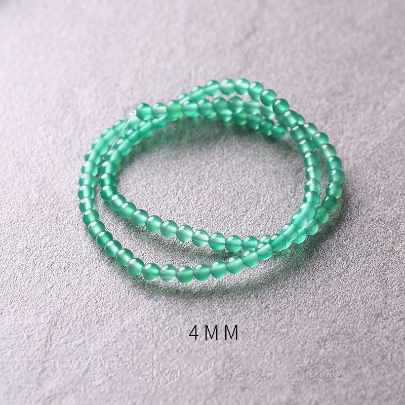 14:Green agate: 4mm/about 93 pieces/string