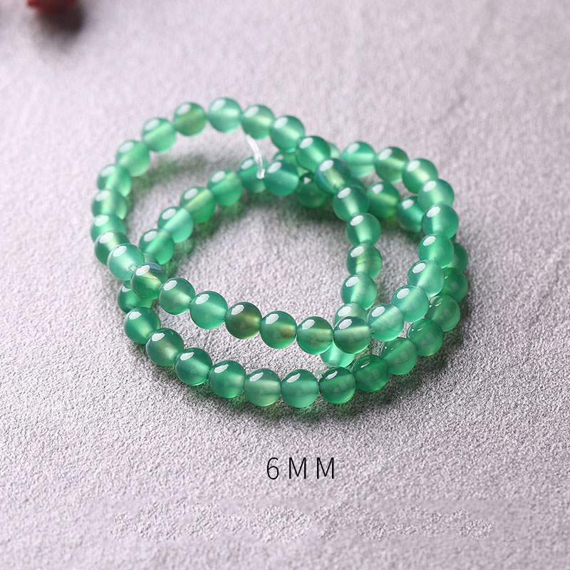 15:Green agate: 6mm/about 64 pieces/string