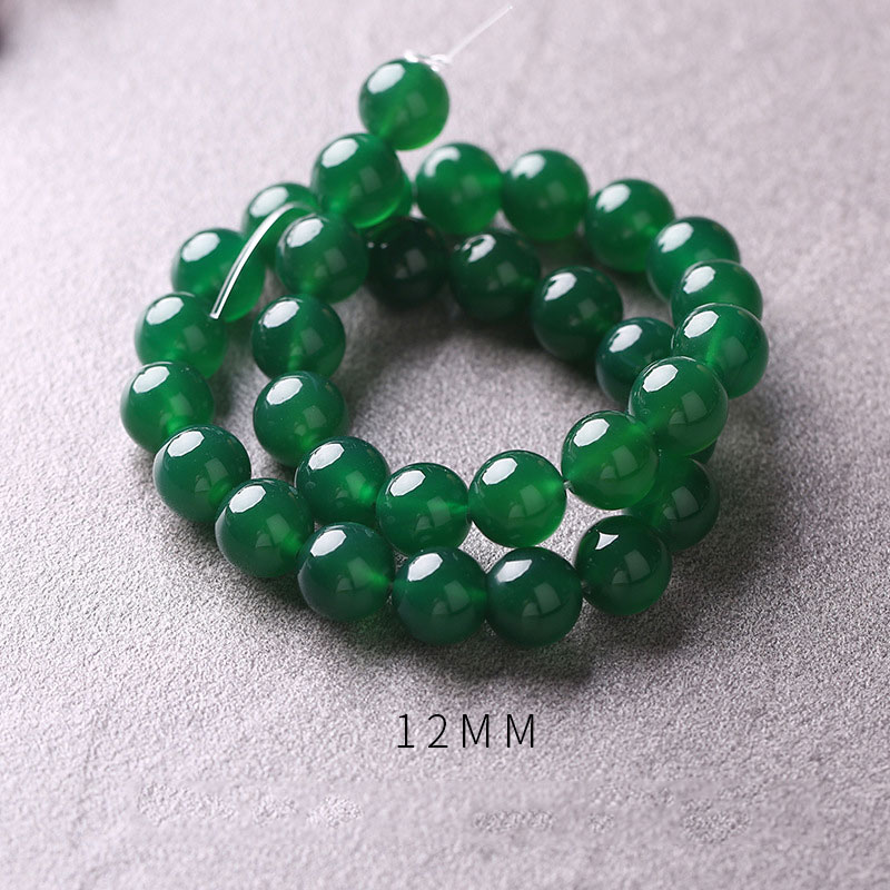 Green agate: 12mm/about 32 pieces/string
