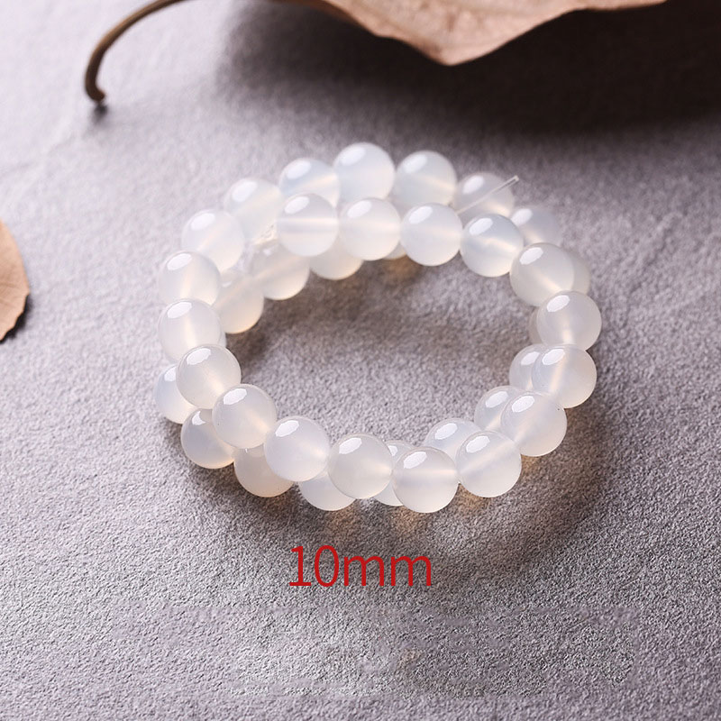 White agate: 10mm/about 38 pieces/string