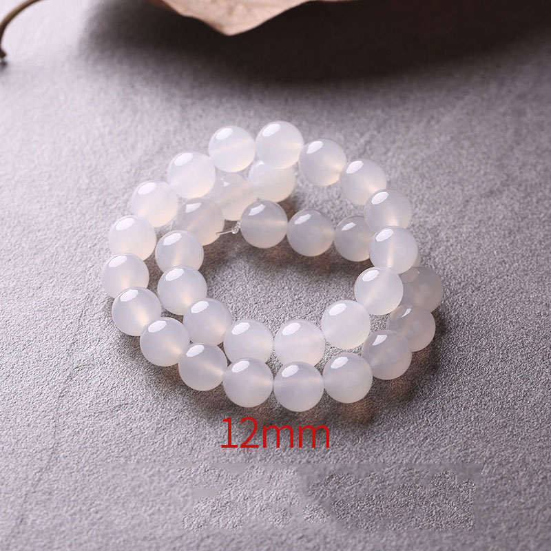White agate: 12mm/about 33 pieces/string