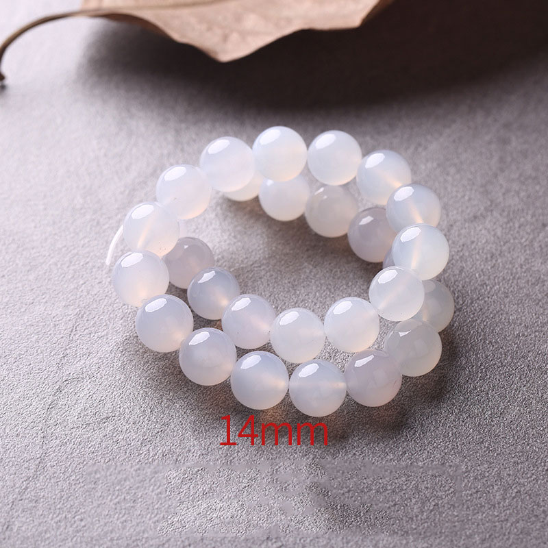 White agate: 14mm/about 28 pieces/string