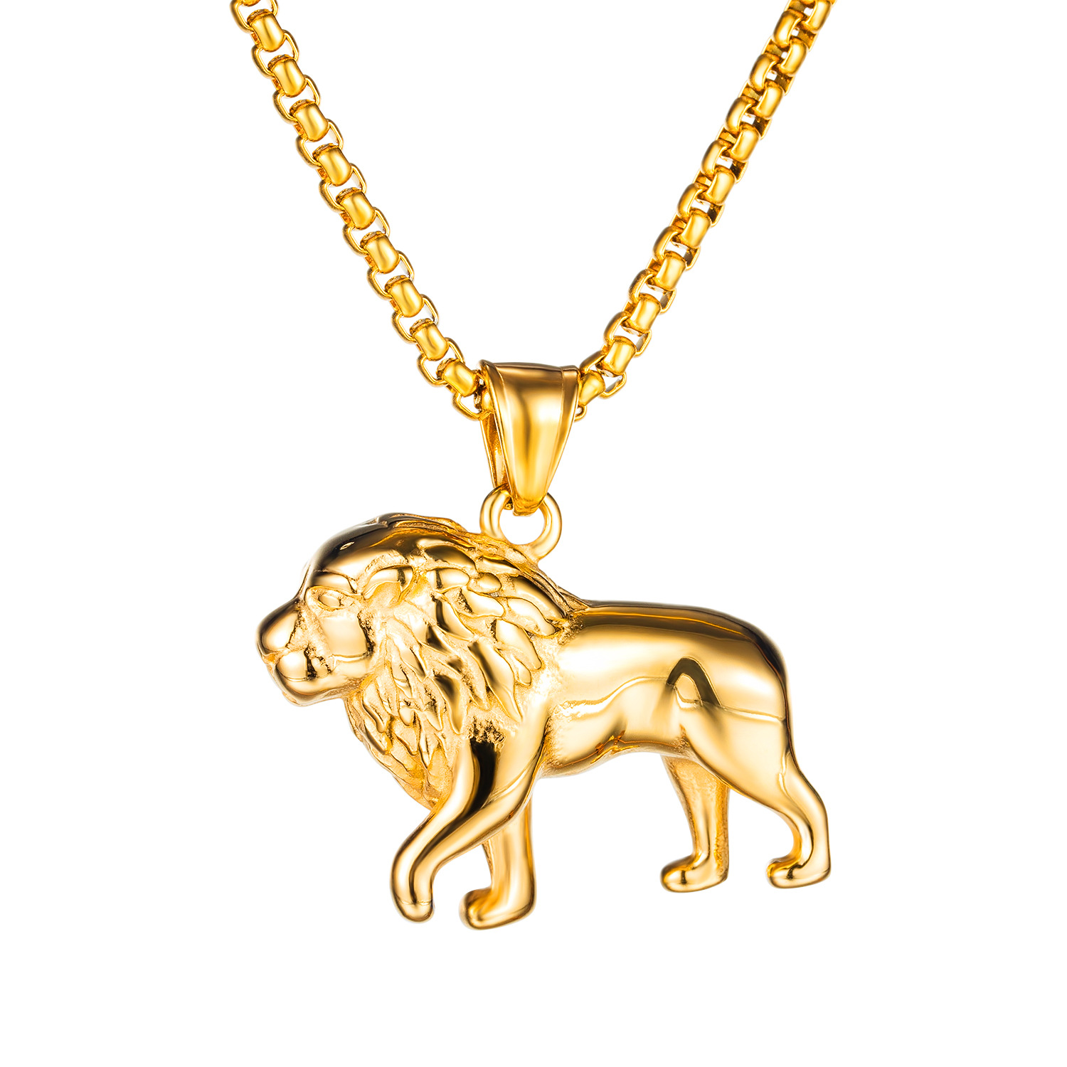 Electroplating gold pendant + distribution chain