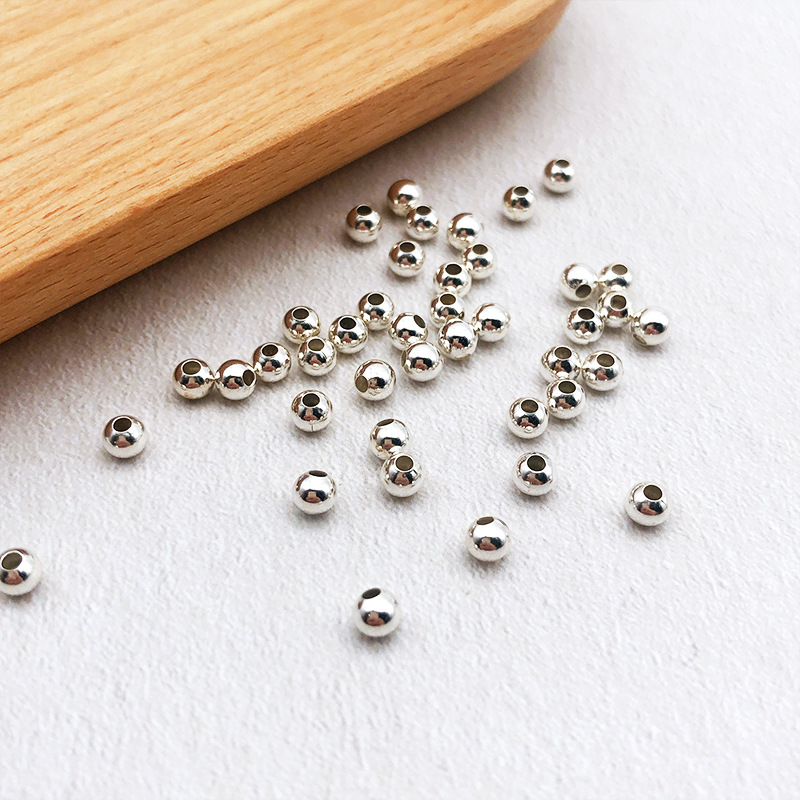 Color silver plating,4mm
