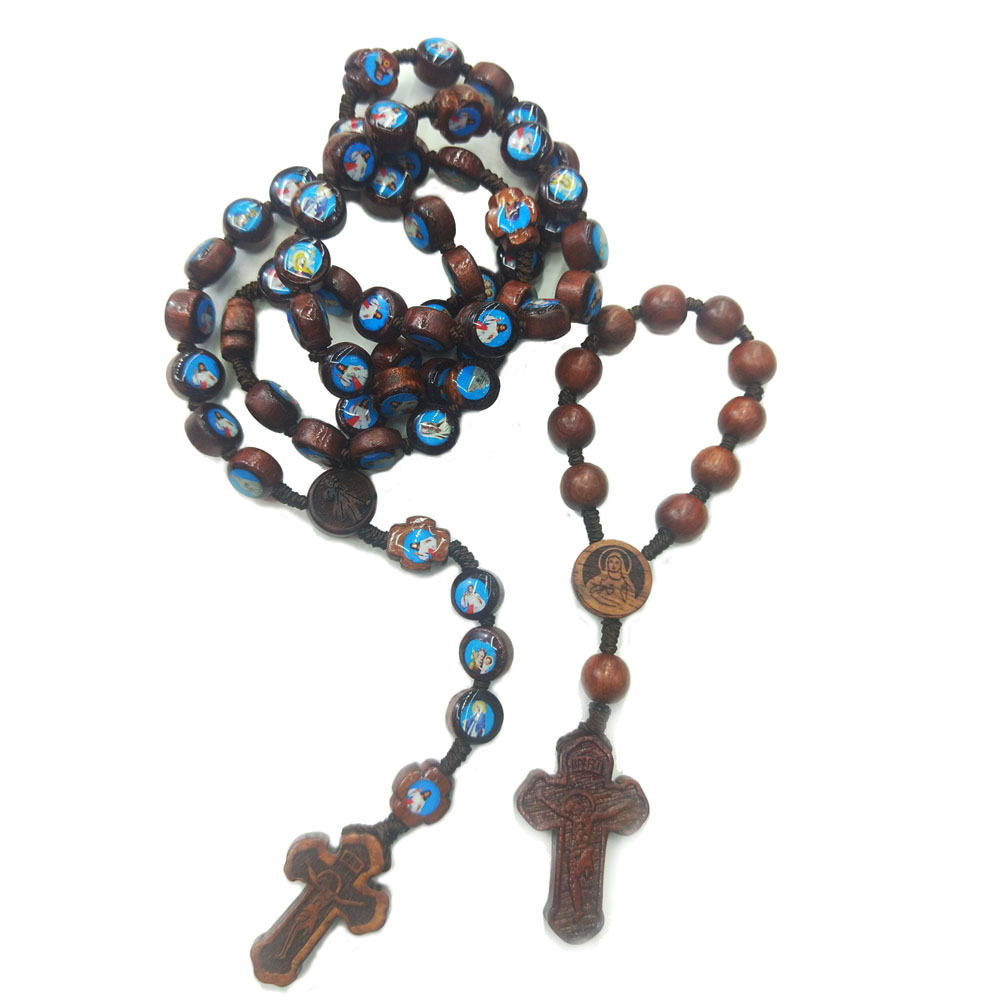 Rosary necklace and bracelet set