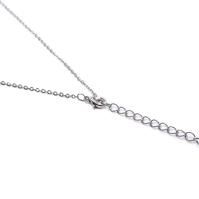 Metal necklace (chain length 48  tail chain 5)