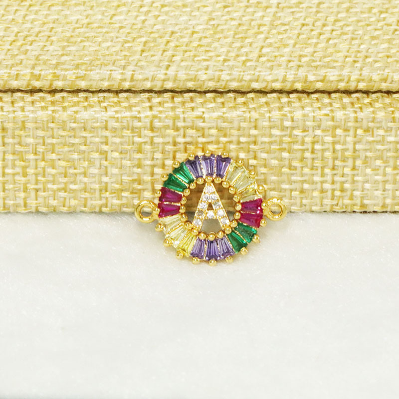 4:gold plated with colorful CZ