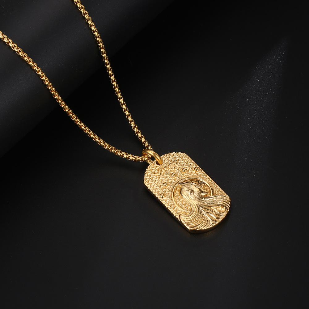 Gold, single pendant, no chain