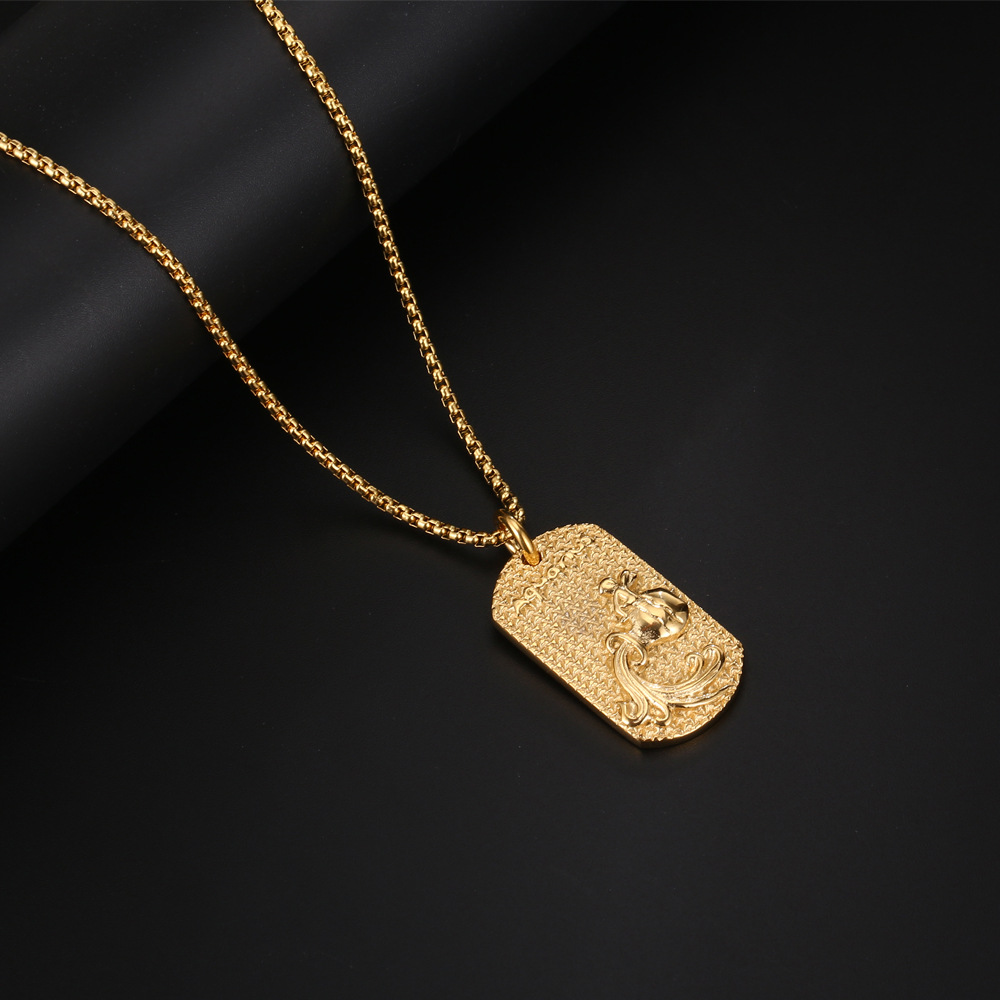 Gold, single pendant, no chain
