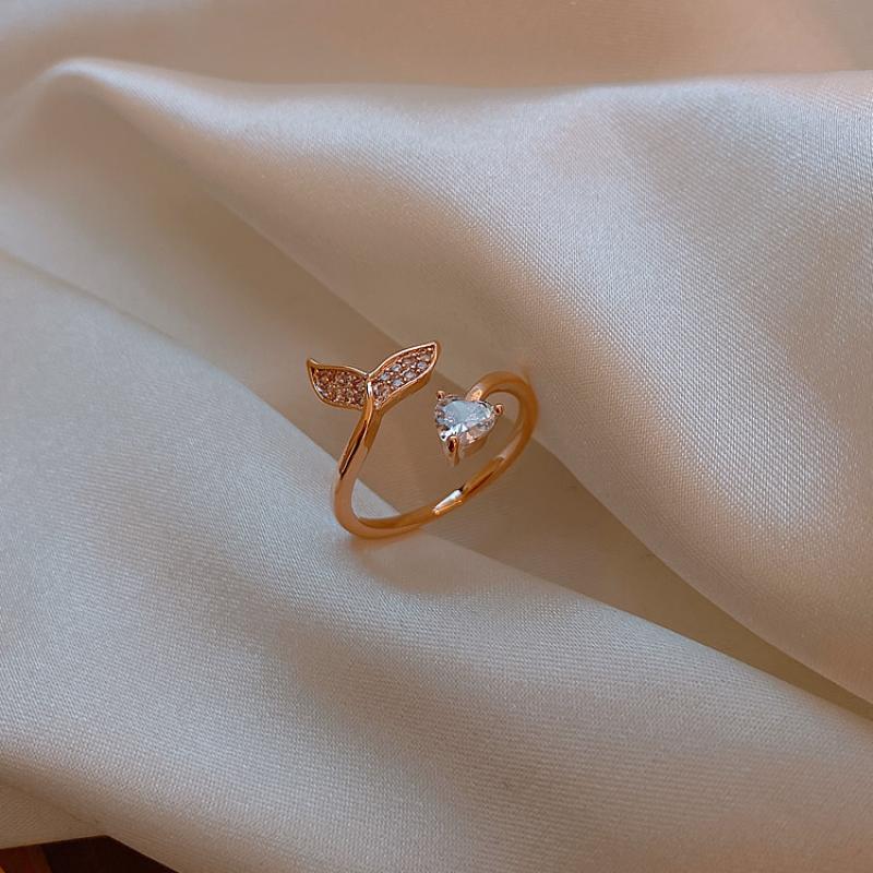 Rose Gold, fishtail ring, adjustable opening