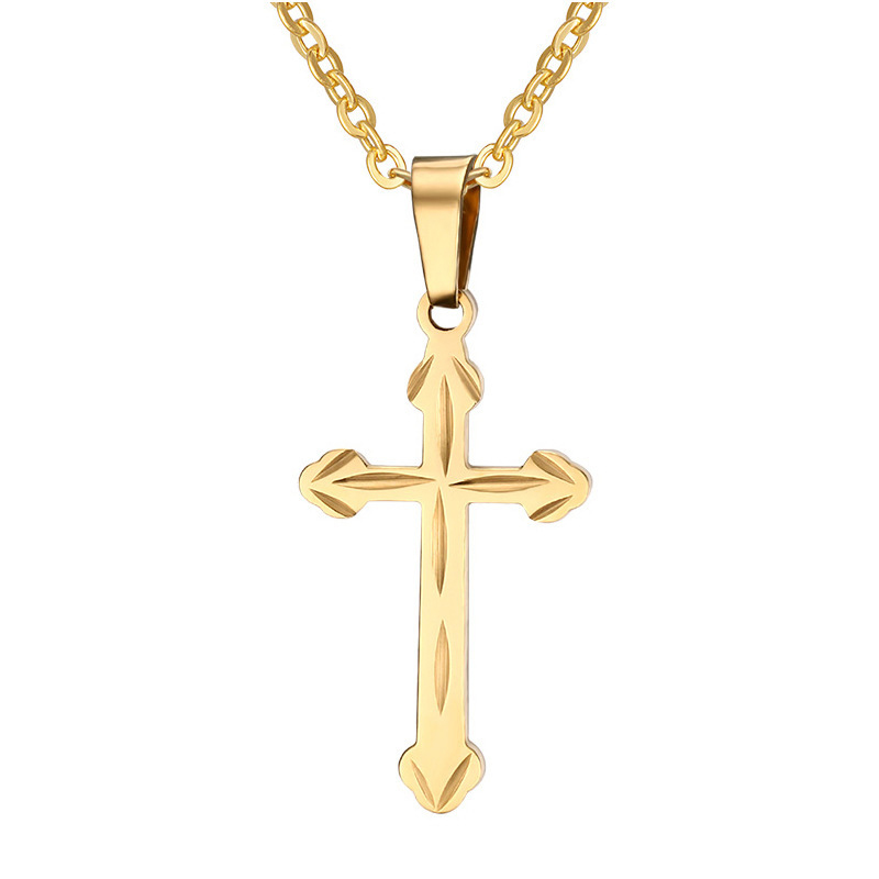 1:Golden pendant with matching chain 2.4MM*50CM O word chain