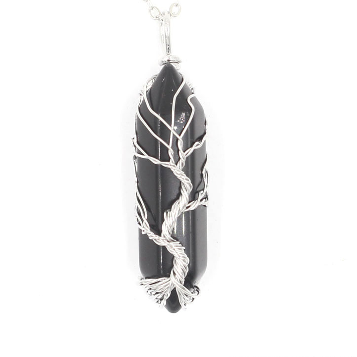 8:Silver black agate