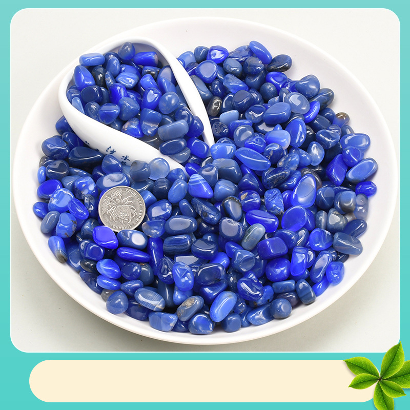 Blue small agate 0.8-1.5cm