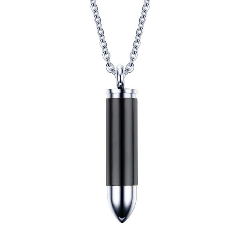 Black single pendant without chain
