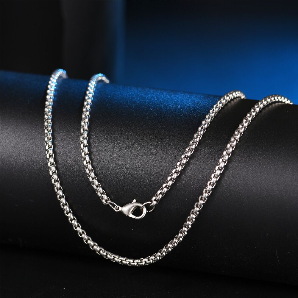 Steel color pendant formula pearl necklace