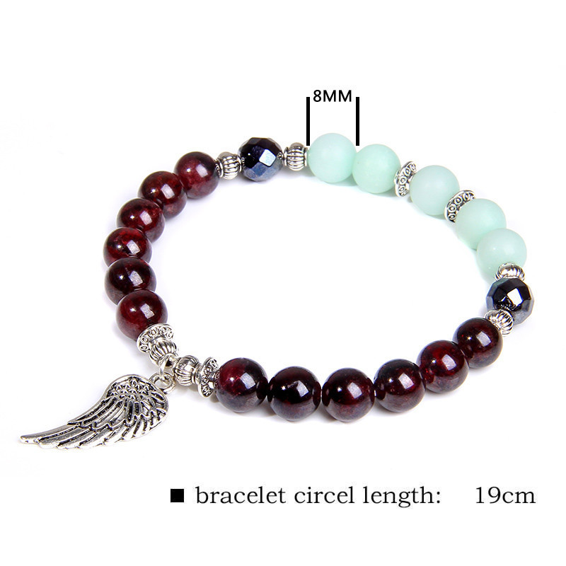 Pure Color Amazon Garnet Bracelet 19cm