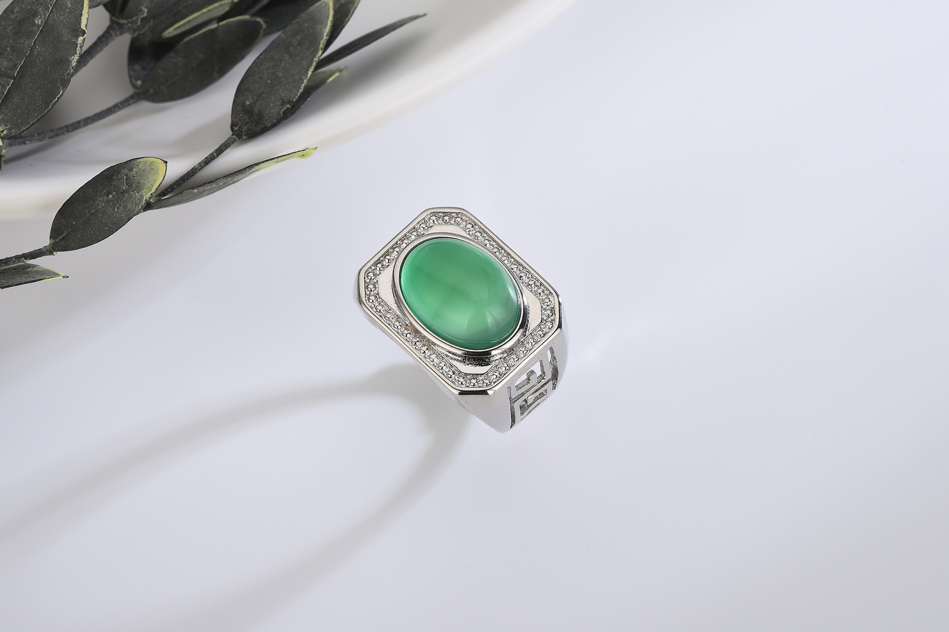 10x14mm ring (including chrysoprase) with adjustab