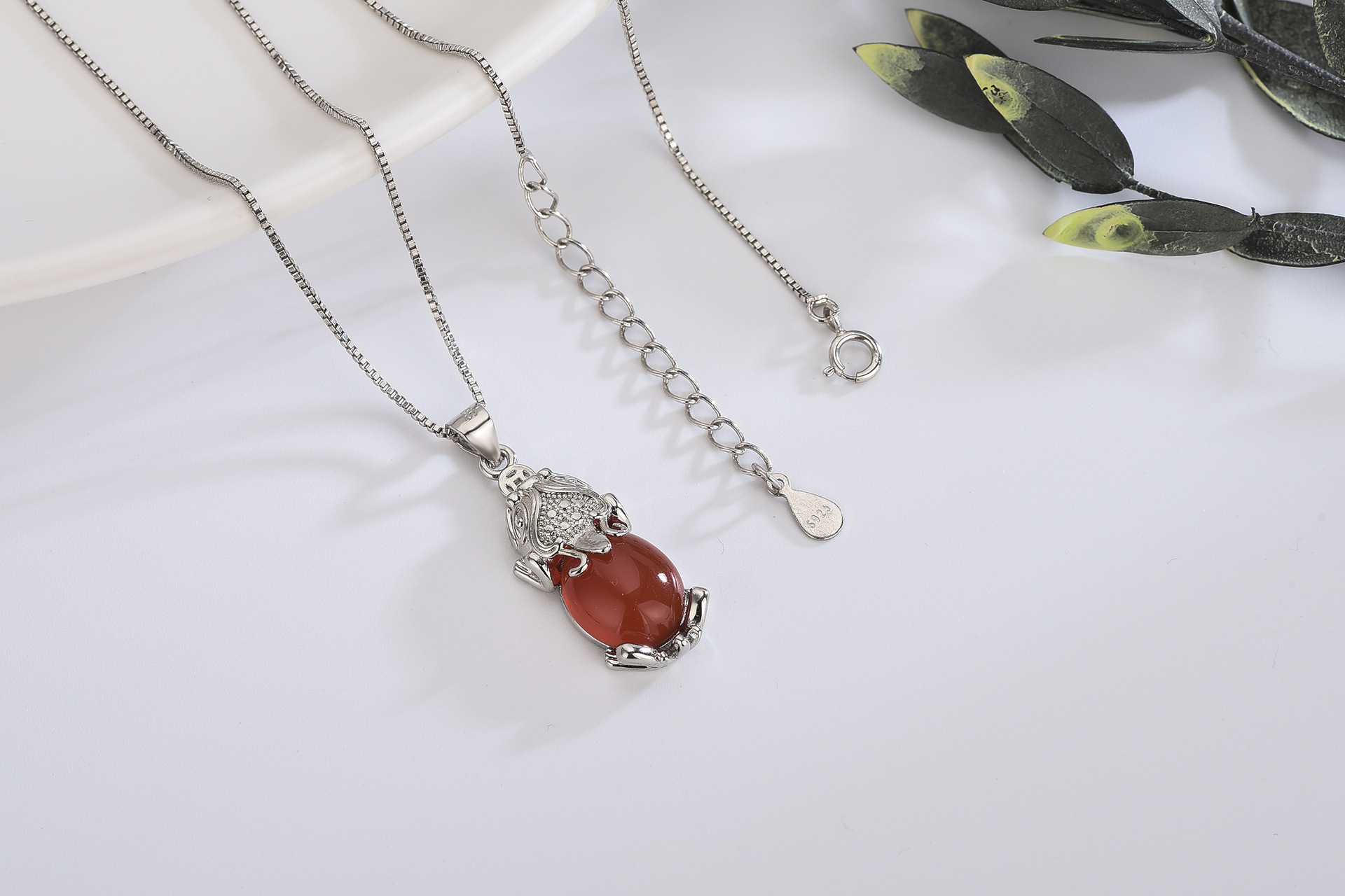 10x12mm pendant (including stone, with O-chain)
