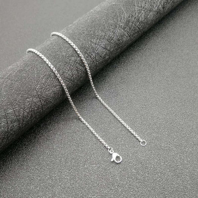4:Silver 2mm * 61CM stainless steel chain