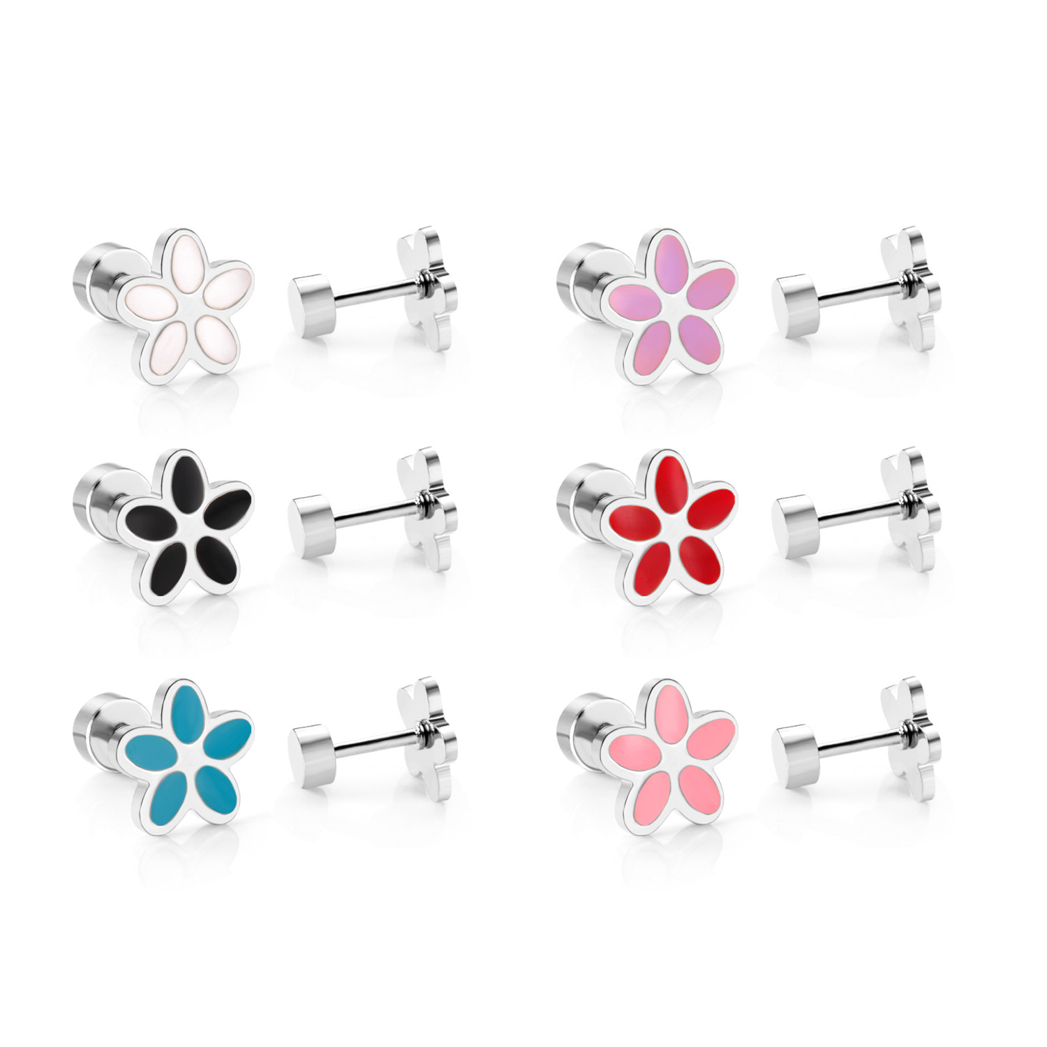 Small flower steel color