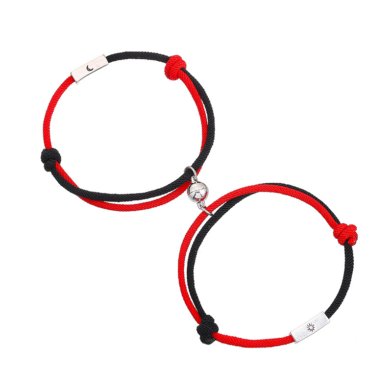 2:Milan two-tone black and red sun and moon pair