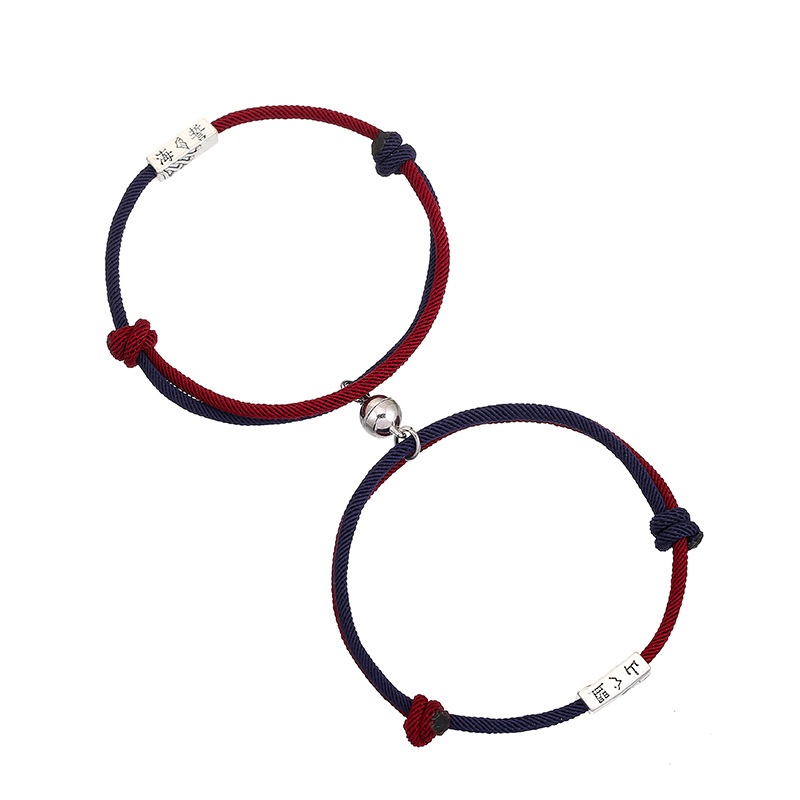 A pair of Milan two-tone dark blue wine and red ea