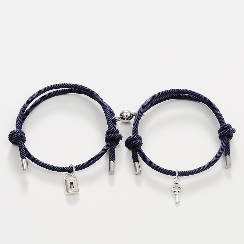 A pair of key lock dark blue